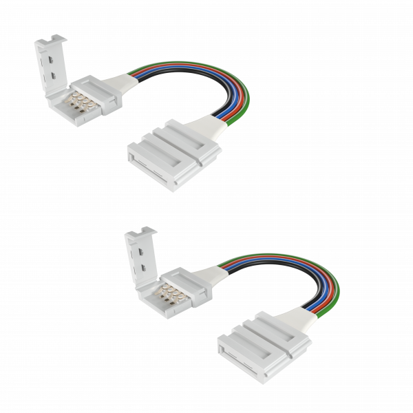 12195 Geniled Wire set with clip-on connectors for 10mm wide RGB LED strip
